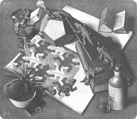 REPTILES - Litografa de M. Escher